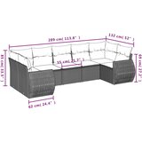  7-dijelni set vrtnih sofa svjetlosivi od poliratana | shoptok.hr