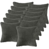  Presvlaka za jastuk 12 pcs HEERLEN Tamnosiva 50 x 50 cm Bouclé | shoptok.hr