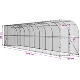  Kavez za piletinu uz zid Srebrna 600 x 150 x 215 cm | shoptok.hr