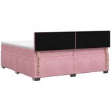  Boxspring krevet s madracem Ružičasta 200 x 200 cm Baršun | shoptok.hr