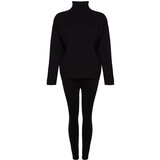 Trendyol Black Wide Fit Turtleneck Knitwear Bottom-Top Set Cijene
