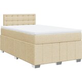 vidaXL Krevet s oprugama i madracem krem 120 x 200 cm od tkanine | shoptok.hr