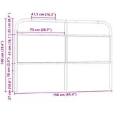  Zamjensko uzglavlje smeđa boja hrasta 150 cm čelik i konstruirano drvo | shoptok.hr