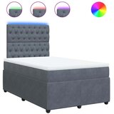  Krevet box spring s madracem tamnosivi 120 x 190 cm baršun | shoptok.hr