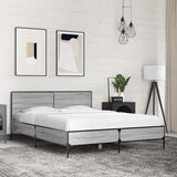 Posteljni okvir siva sonoma 140x200 cm inž. les in kovina | Shoptok.si