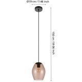 Eglo 390159 - visilica na sajli estanys 1xE27/40W/230V braon | Eponuda.com
