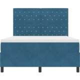  Krevet s uzglavljem i madracem tamno plavi 140x200 cm baršun | shoptok.hr