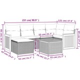  7-dijelni set vrtnih sofa sivi od poliratana | shoptok.hr