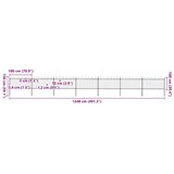  Vrtna ograda s obručem na vrhu Čelik 1248 x 100 cm Crna | shoptok.hr