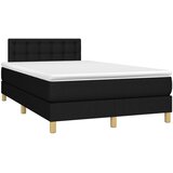  Krevet s oprugama i madracem crni 120 x 200cm od tkanine | shoptok.hr