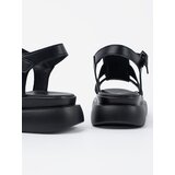 GOODIN Black leather elegant platform sandals | Shoptok.si