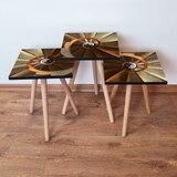 Hanah home 3Shp360 - Brown BrownBeigeOrange Nesting Table (3 Pieces) | ePonuda.com