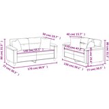  2-dijelni set sofa s jastucima boja cappuccina od umjetne kože | shoptok.hr