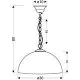 Candellux luster/visilica-sugar viseća lampa 1X60W E27 hrom/srebro | Eponuda.com