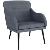 The Living Store Fotelj temno siv 63x76x80 cm žamet - Naslanjač, (21420490) | Shoptok.si