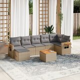  8-dijelni set vrtnih sofa od poliratana s jastucima bež | shoptok.hr