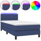  box spring s madracem LED plavi 90x200 cm od tkanine | shoptok.hr