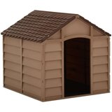 vidaXL Kućica za pse smeđa 71 x 71,5 x 68 cm PP | shoptok.hr
