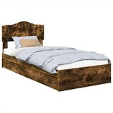  Krevet s od storage s uzglavljem Dimljeni hrast 90 x 190 cm | shoptok.hr
