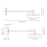 UMAGE LED zatemnitvena stenska svetilka z upogljivo konstrukcijo z vtikačem v sijajno srebrni barvi ø 15 cm Asteria Wall Short – | Shoptok.si