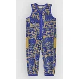Shearling Baby Kids Jumpsuit lets chat / eddy blue