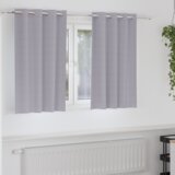 vidaXL Zavjese sa zavjesama 2 pcs Metalna siva 140 x 140 cm Poliester | shoptok.hr