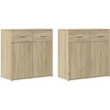  Komoda 2 kom sonoma hrast 79x38x80 cm od konstruiranog drva | shoptok.hr