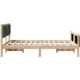  Krevetna konstrukcija Tamno siva 150 x 200 cm tkanina | shoptok.hr