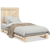 Maison Chic Posteljni okvir - Enojna postelja - Postelja za odrasle z vzglavjem 90x200 cm trdna borovina-J9287, (21761553) | Shoptok.si