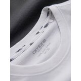 Ombre Men's two-tone t-shirt with palm leaf print - dark grey | Shoptok.si