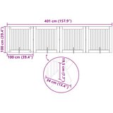 Vrata za pse s postoljem 4 pcs Hrast sonoma 100 x 100 cm | Shoptok.si