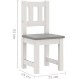 vidaXL 4-dijelni set dječjeg stola i stolica bijelo-sivi mdf | shoptok.hr