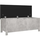 vidaXL Škatla z blazino betonsko siva 105x40x45 cm iverna plošča | Shoptok.si
