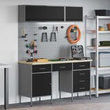  Set radnih ormarića s ladicama s pohranom 8 kom. Crna | shoptok.hr