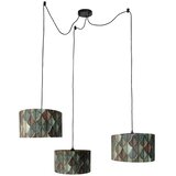 QAZQA Hanglamp zwart met blad kap en gouden binnenkant 35cm - Cava | Shoptok.si