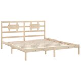  Posteljni okvir iz trdnega lesa 200x200 cm, (20685015) | Shoptok.si