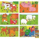 Woody puzzle- Srećan Maša i životinjska farma 3x5 93004 Cene