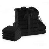Restilo Črni frotirni bombažni komplet brisač 10 ks Amari – | Shoptok.si