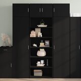  Visoka komoda crna 70x41x185 cm od konstruiranog drva | shoptok.hr