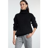 Trendyol Black Wide Fit Soft Textured Basic Knitwear Sweater | Shoptok.si