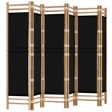Maison Chic Zložljiva 6-delna Paravan - pregradna stena 240 cm bambus in platno, (22111782) | Shoptok.si
