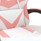 Igraća stolica s osloncem za noge bijelo-ružičasta umjetna koža | shoptok.hr