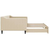  Dnevni krevet na razvlačenje krem 90 x 200 cm od tkanine | shoptok.hr