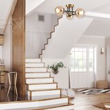 LAMKUR plafonski luster malena 3xE14/5W/230V zlatna/crna/dimno bež | Eponuda.com