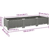 Povišena gredica 120x40x23 cm od polipropilena | shoptok.hr