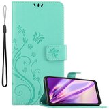 Cadorabo Nokia v cvetlični turkizni - zaščitni pokrov pri oblikovanju cvetja z magnetnim zapiranjem, stoječimi funkcijami in režami za kartice, (20592098) | Shoptok.si