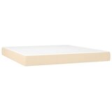 vidaXL Krevet box spring s madracem LED krem 160x200 cm od tkanine | shoptok.hr