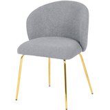 Mömax stol, les, kovina, tekstil siva | Shoptok.si