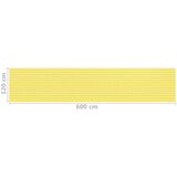 Balkonski zastor žuto-bijeli 120 x 600 cm HDPE | Eponuda.com
