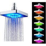 Dardanar Glava za prho z LED dežjem in LED lučko Kvadratna glava za prho s samodejnim RGB spreminjanjem barv, temperaturnim senzorjem, (21205187) | Shoptok.si